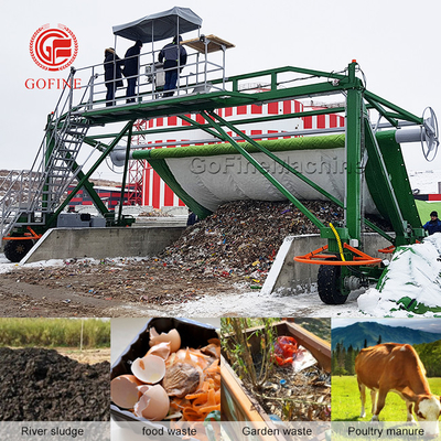 Produktion von organischen Düngemitteln für Lebensmittelabfälle mit Kompostierungs-Recycling-Abdeckungsmaschine